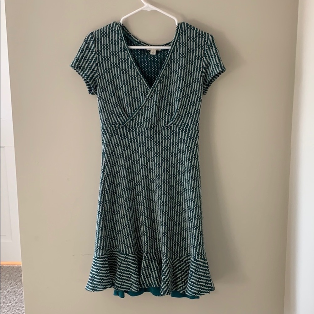 Francescas Green Weave Dress